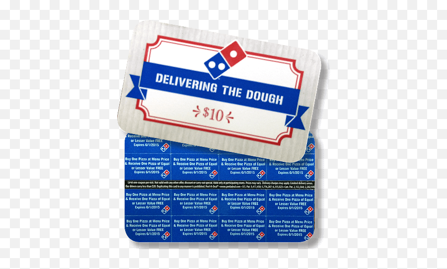 Dominou0027s Pizza Delivering The Dough Fundraising - Bbi Marketing Dominos Fundraiser Card Emoji,Dominoes Logo