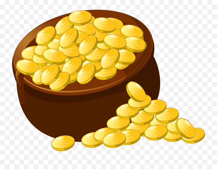 Transparent Pot Of Gold Png Picture Clipart - Pot Of Gold Transparent Background Png Emoji,Pot Of Gold Clipart