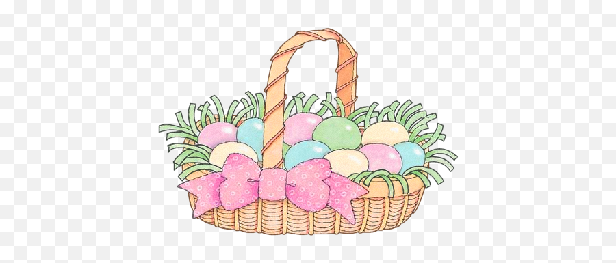 Easter Clipart Pink - Free Easter Basket Clip Art Full Easter Baskets Clipart Free Emoji,Easter Clipart