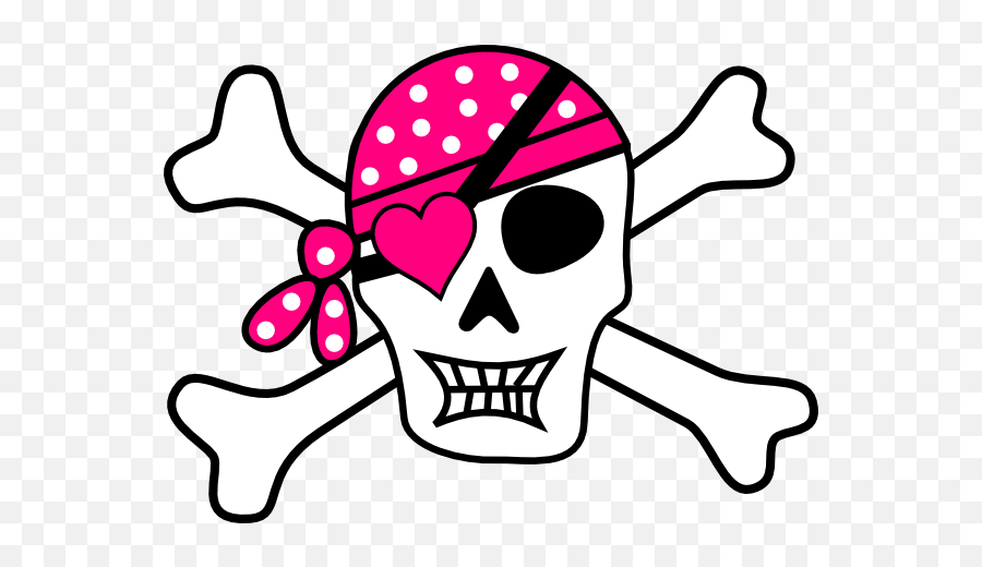 Skull And Bones Clipart - Clipartfox Clipart Best Girls Pirate Clip Art Emoji,Bone Clipart