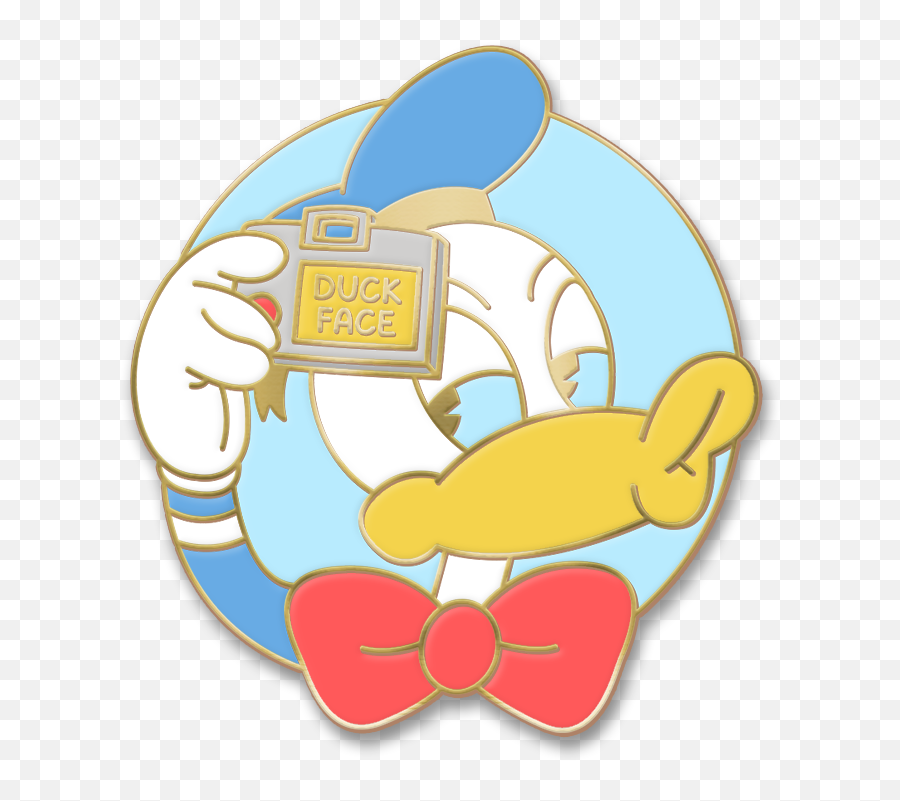 Colorful Donald Duck Mini Button Souvenirs U0026 Events Emoji,Duck Face Clipart