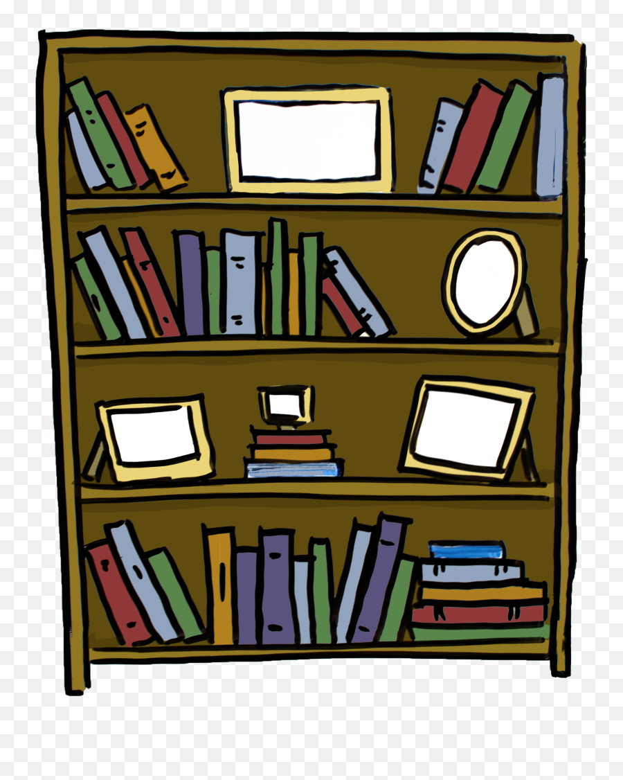 Furniture Clipart Bookshelf Picture - Bookcase Emoji,Bookshelf Clipart
