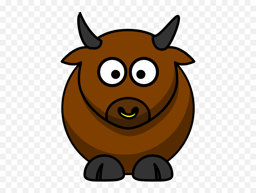 Clip Art Cartoon Black Bull Clipart - Clipart Cartoon Bull Emoji,Bull Clipart