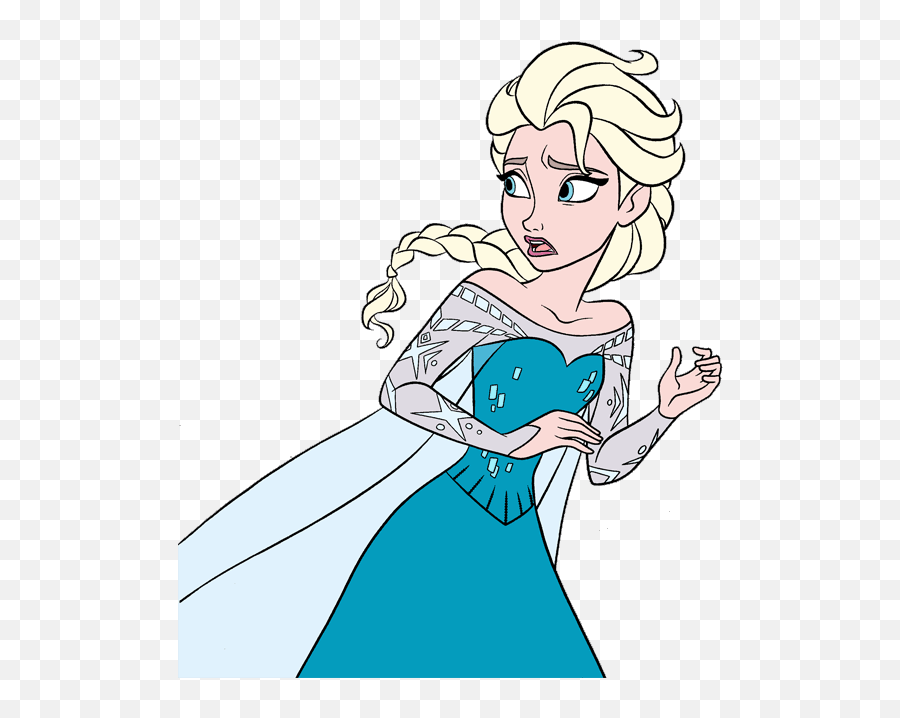 Elsa Clipart Frightened Elsa - Cartoon Elsa Clip Art Emoji,Elsa Clipart