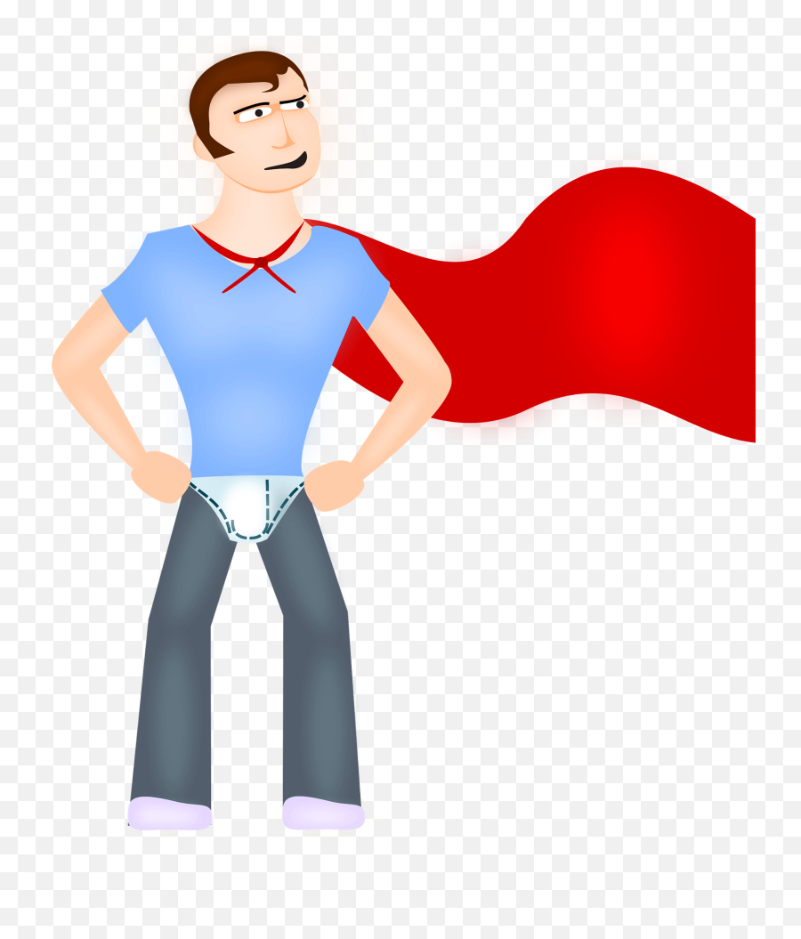 Man With Super Power Clipart - Homem Cueca Super Heroi Emoji,Power Clipart