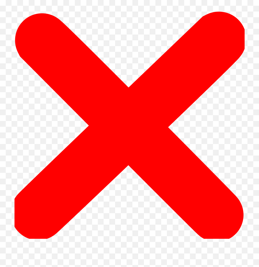 Big Red X Png Images Png Transparent - Transparent Background Cross Mark Png Emoji,Red X Png