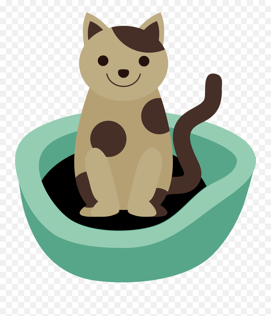 Cat Sitting In Its Bed Clipart Free Download Transparent - Cat Sitting On Head Clipart Emoji,Clipart - Cat