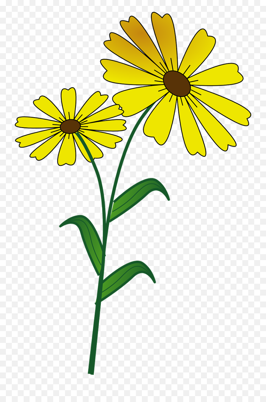 Flower Clipart Download Free - Daisy Yellow Flower Clipart Emoji,Free Floral Clipart