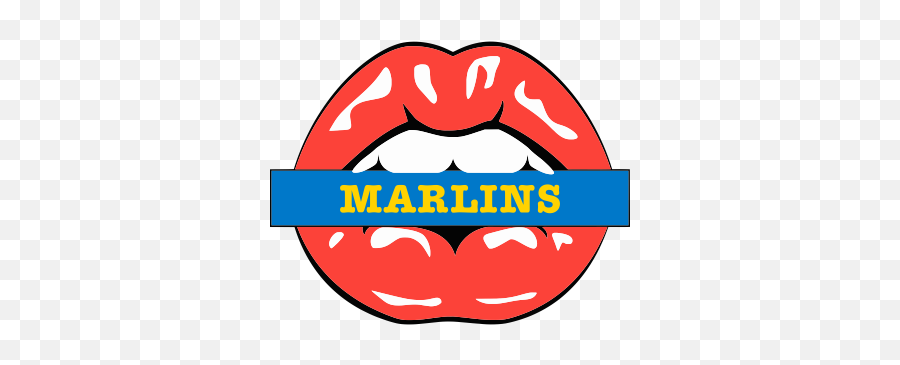 Atlanta Braves Lips Logo Iron On Sticker Hts - Mlblips001 Open Lips Free Svg Emoji,Miami Marlins New Logo