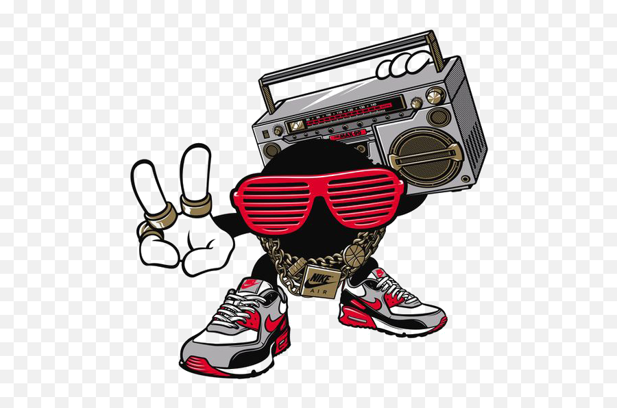 Download Sound Nike Illustration T - Graffiti Boom Box Png Emoji,Nike Clipart