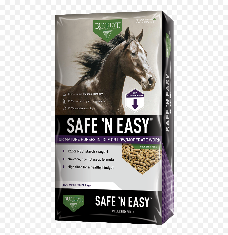 Safe U0027n Easy Pelleted Horse Feed Buckeye Nutrition - Buckeye Nutrition Safe N Easy Emoji,Horses Png