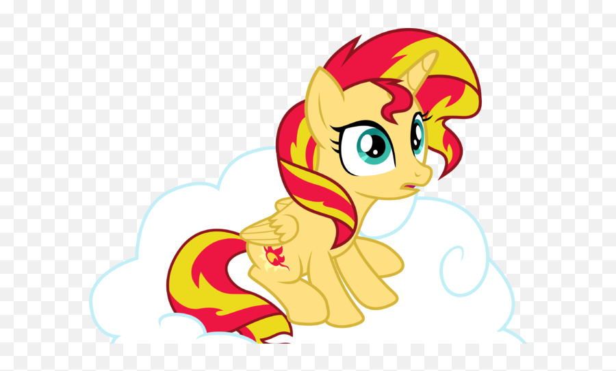 Princess Sunset Sitting On A Cloud By Theshadowstone - My Little Friendship Is Magic Emoji,Sunset Clipart