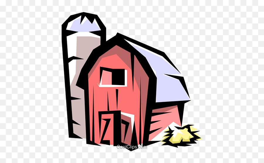Barn And Silo Royalty Free Vector Clip Emoji,Red Barn Clipart