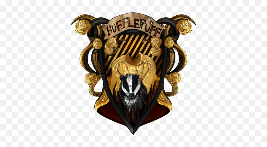 Hogwarts Hufflepuff Crest - Antique Emoji,Hufflepuff Logo
