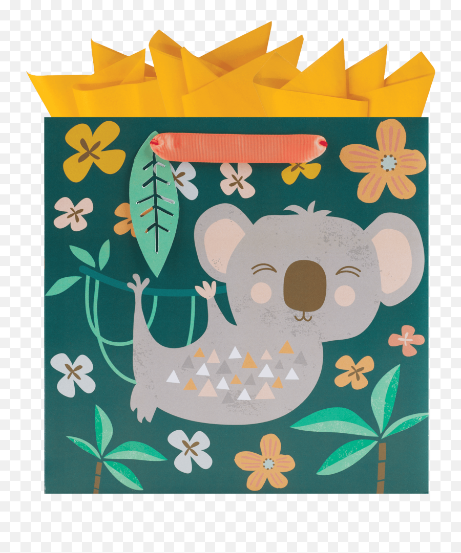 Koala Cuteness Medium Square Gift Bag Emoji,Koala Transparent