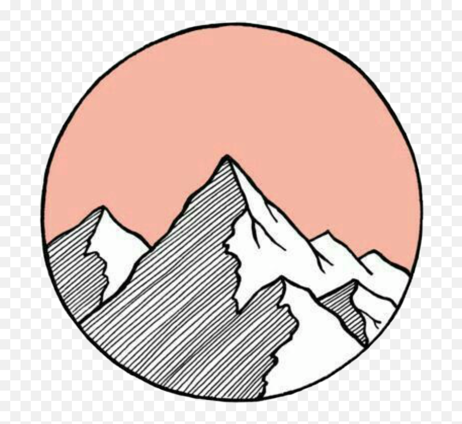 Mountains Vsco Aesthetic Freetoedit - Mountains Sticker Mountain Sketch Sticker Emoji,Mountain Clipart