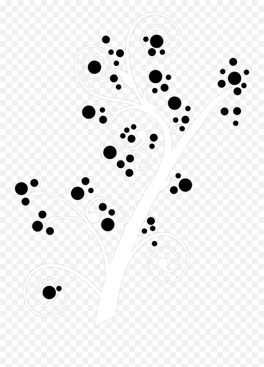 White Tree Branch With Black Flowers Svg Vector White Tree Emoji,Black Flower Clipart
