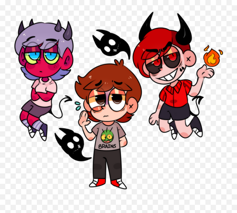 Furry Chibi Demon Red Hair Red Haired Devil Horns Devil - Demon Cartoon Horns Emoji,Devil Horns Png