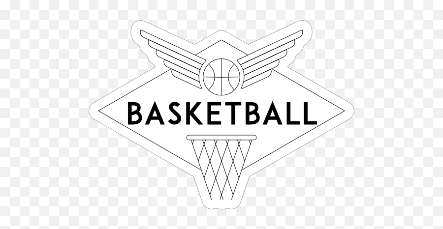 Graphic Line Basketball Sticker Emoji,Basketball Lines Clipart