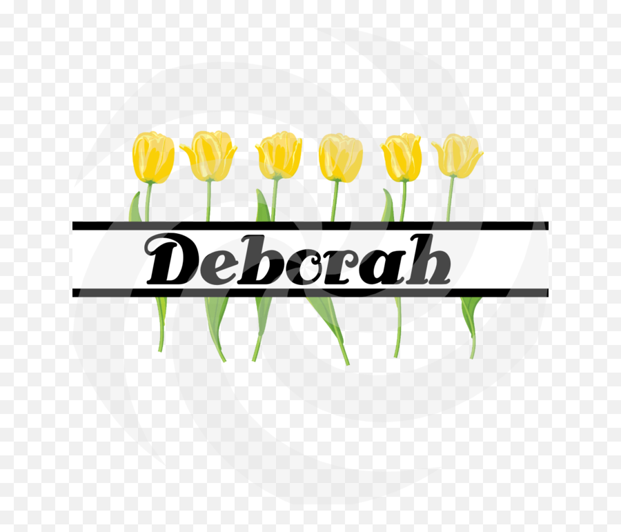 Flower Split Monogram Deborah By Sabby World Of Creations On Emoji,Monogram Clipart