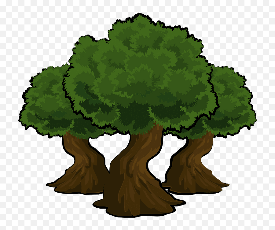 Three Green Trees Clipart Free Download Transparent Png Emoji,Green Tree Png