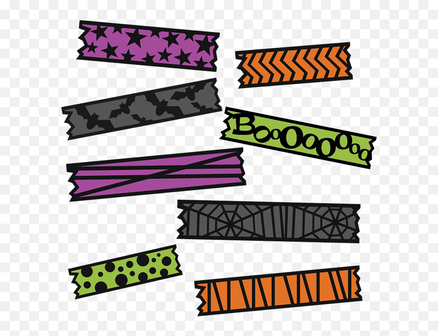Download Royalty Free Stock Halloween Washi Tape Svg Cut - Halloween Washi Tape Png Transparent Emoji,Tape Clipart