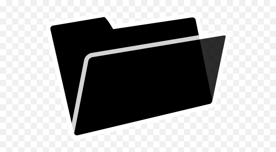 Download Hd Free File Folder Clipart - File Folder Clipart Black Emoji,Folder Clipart