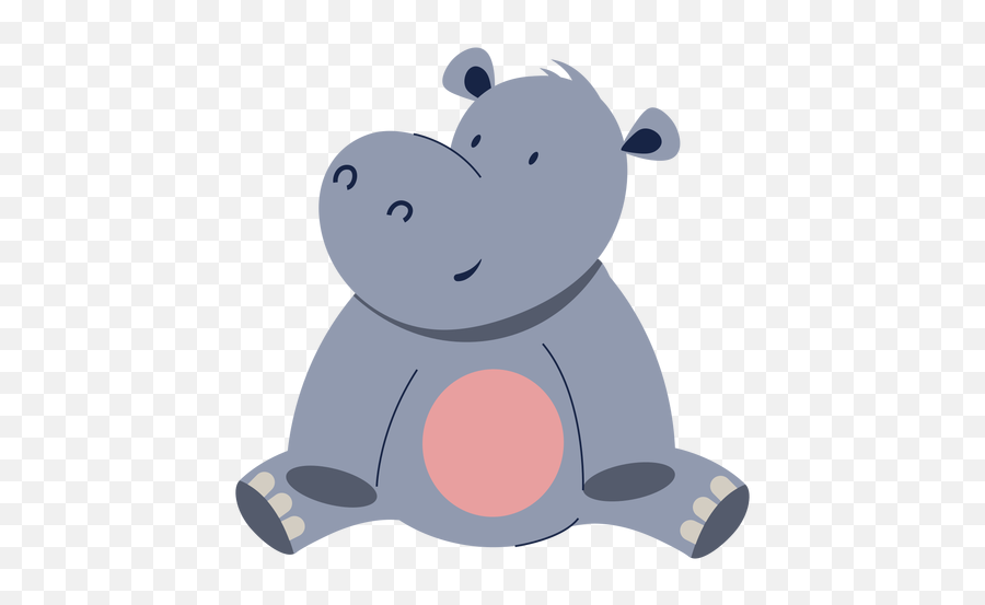 Cute Hippopotamus Animal Flat - Transparent Png U0026 Svg Vector Hipopotamo Png Emoji,Animal Png