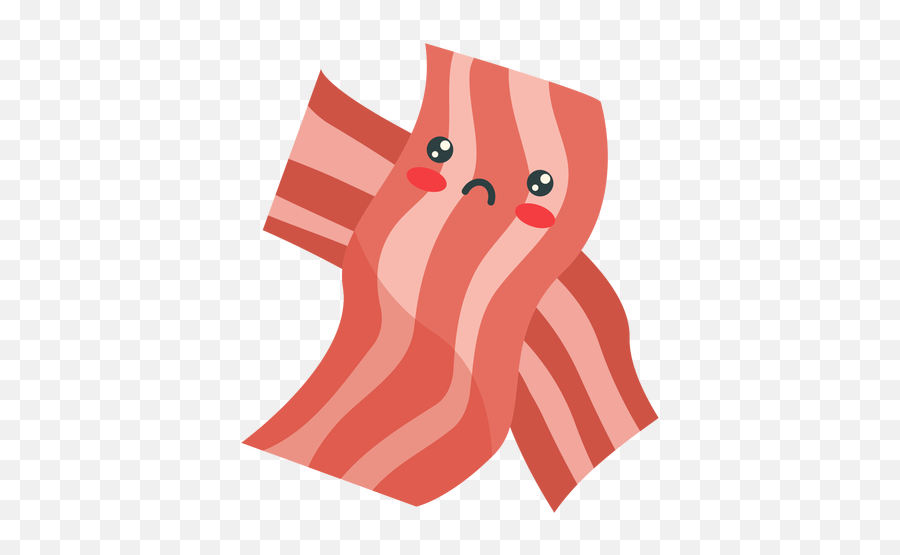 Kawaii Sad Bacon - Bacon Kawaii Emoji,Bacon Png