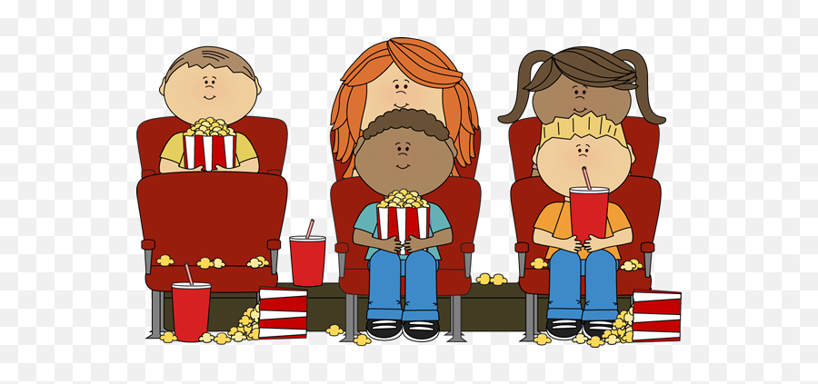 Movie Theater - Kids Watching Movie Clipart Emoji,Movie Clipart