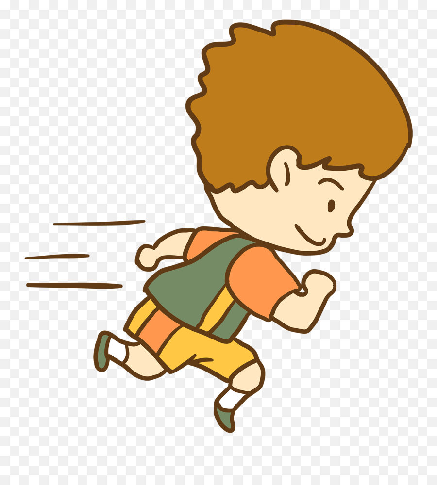 Boy Running Cartoon Png Clipart - Boy Cartoon Running Png Emoji,Running Clipart