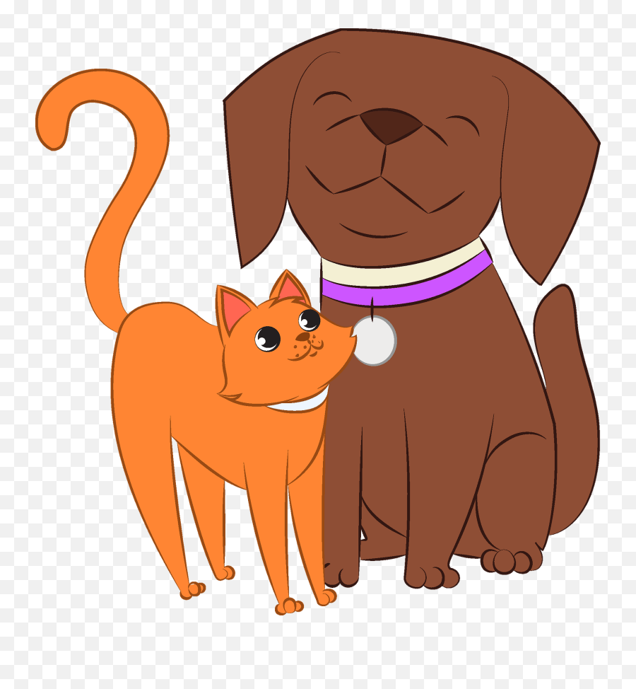 Dog And Cat Clipart - Dog And Cat Clipart Emoji,Cat Clipart