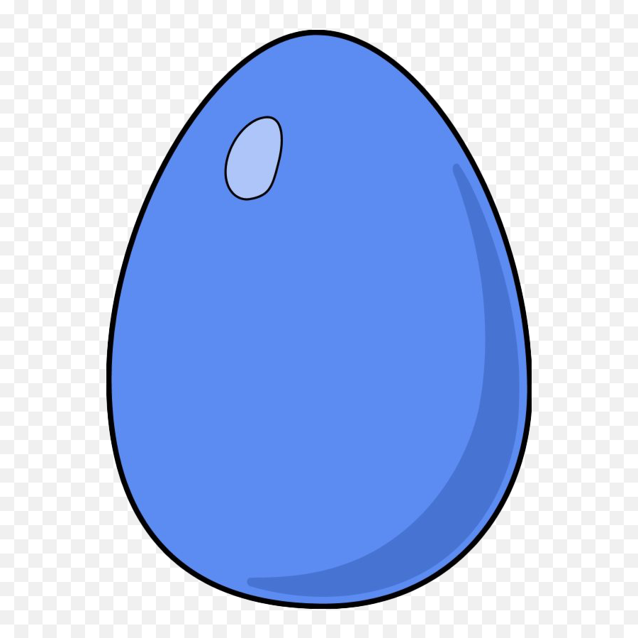 Plain Blue Easter Egg Png Clipart - Blue Dino Egg Clipart Emoji,Easter Egg Clipart