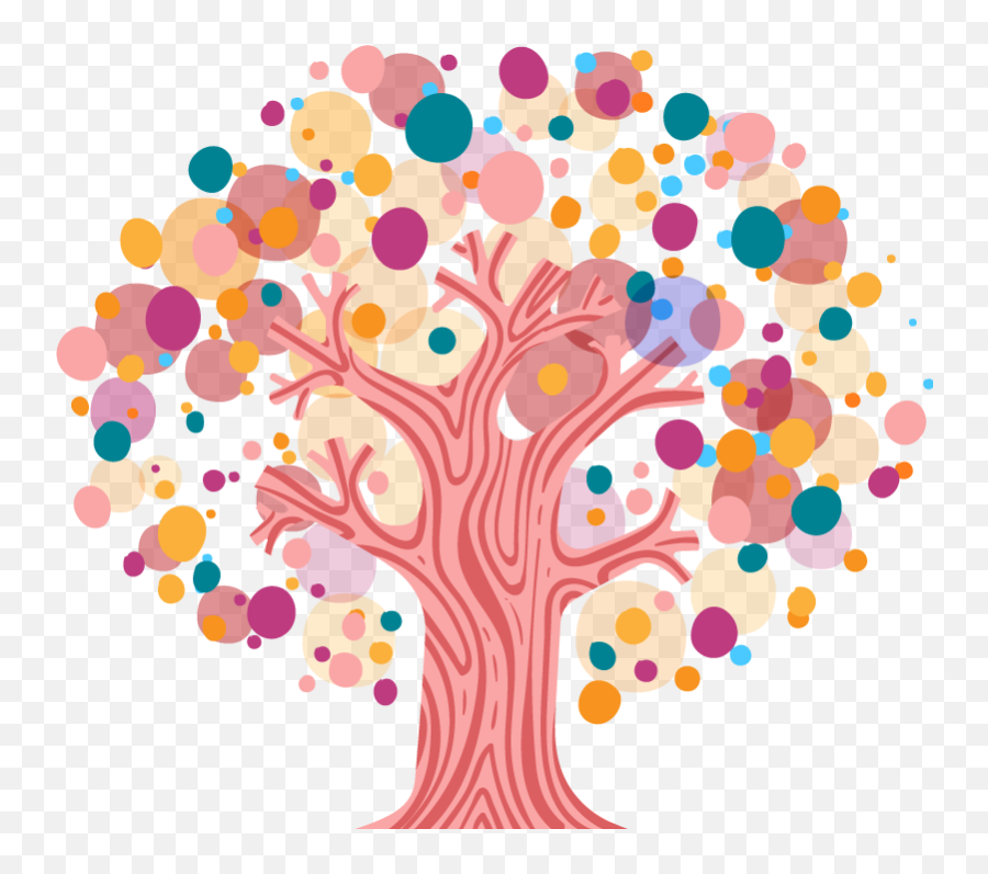 Tree Of Life Multicolored Tree Wall Decal - Arbre De La Vie Enfant Emoji,Tree Of Life Clipart