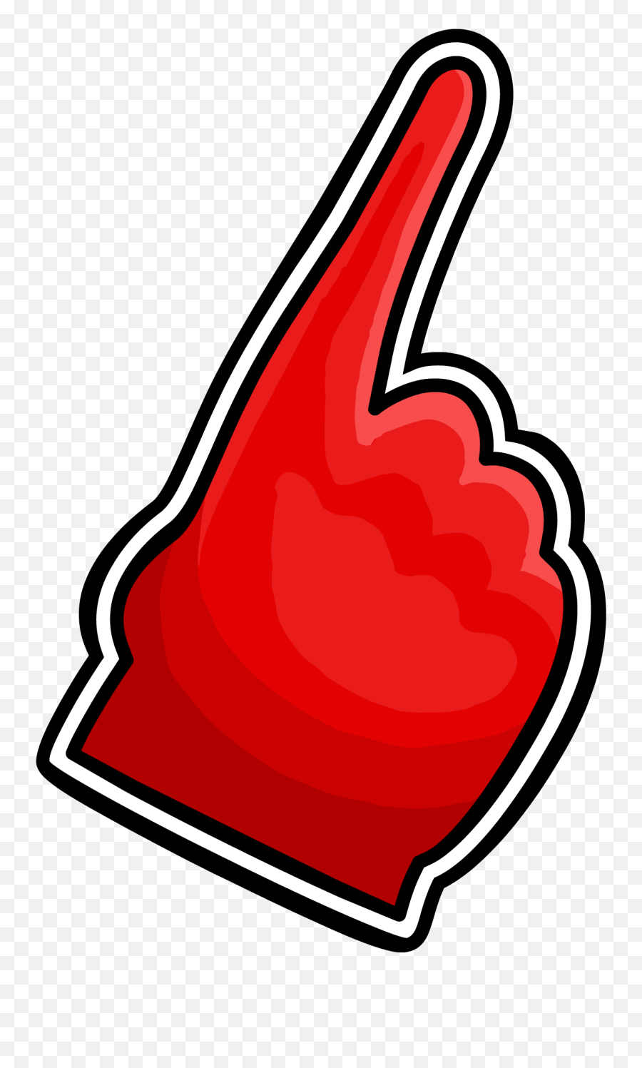 Pointing Clipart Finger Press - Pointing Finger Red Transparent Red Foam Finger Emoji,Pointing Finger Clipart