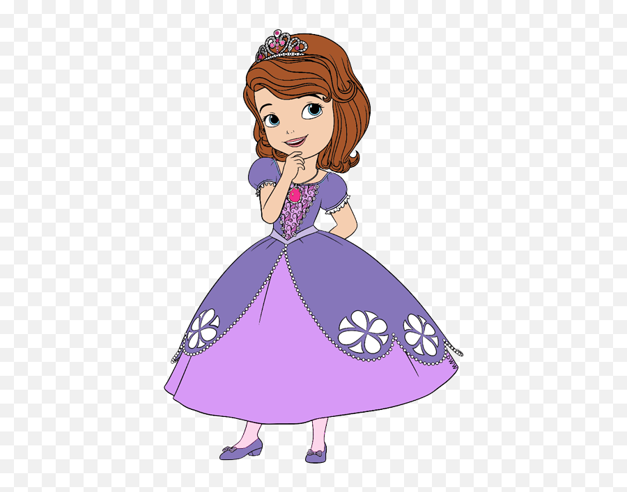 Download Hd Sofia In Pink Dress Clipart 1 - Sofia The First Sofia The First Sofia Clipart Emoji,Dress Clipart