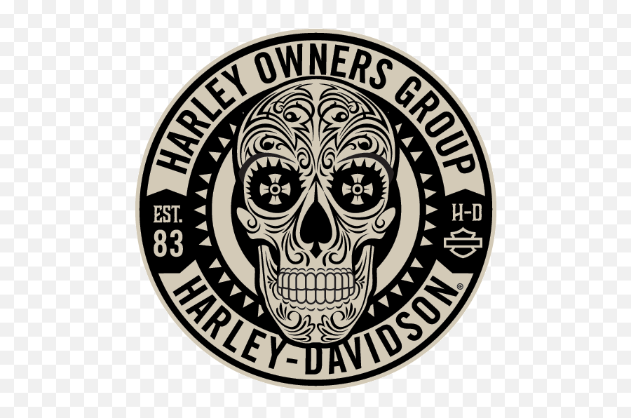 Hog Sykes H - D Emoji,Harley Davidson Skull Logo