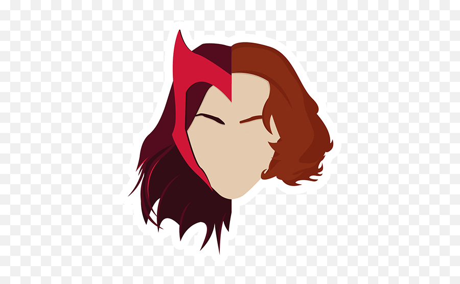Scarlet Witch Black Widow Sticker - Scarlet Witch Black Emoji,Black Widow Transparent