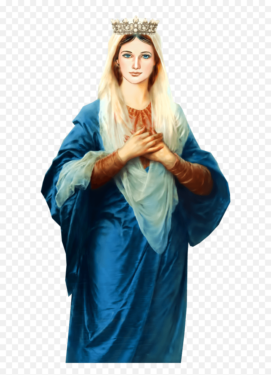 Download Virgin Mary With Crown Transparent Png - Stickpng Emoji,Tiara Transparent Png