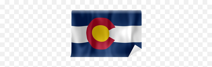 Colorado Crumpled Flag Drapeau Froissé Wall Mural U2022 Pixers Emoji,Colorado Flag Png