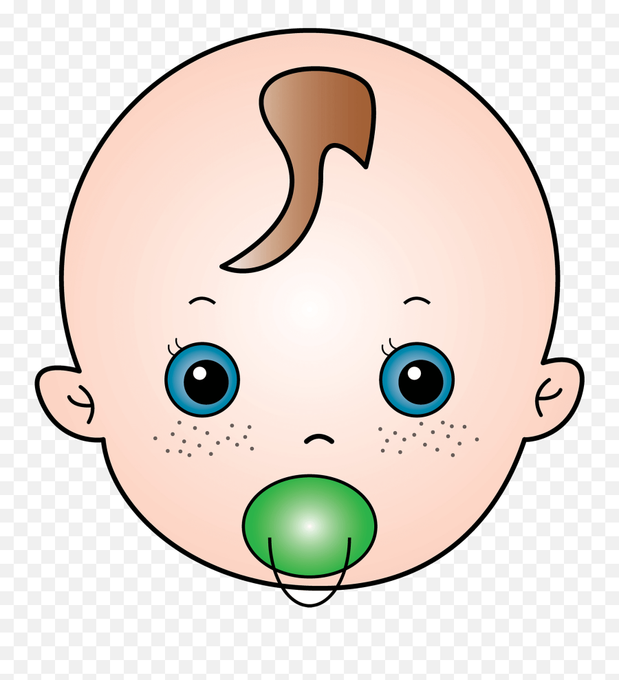 Baby With A Pacifier Clipart - Baby With Pacifier Clipart Emoji,Pacifier Clipart