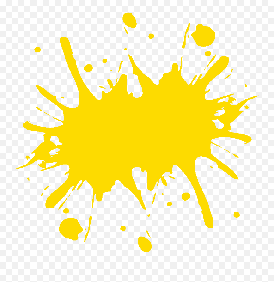 Yellow Paint Splash Png - Art Emoji,Paint Splatter Png