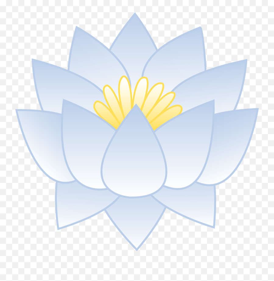 Pretty Bluish White Lotus Flower - White Lotus Flower Clipart Emoji,Lotus Flower Clipart