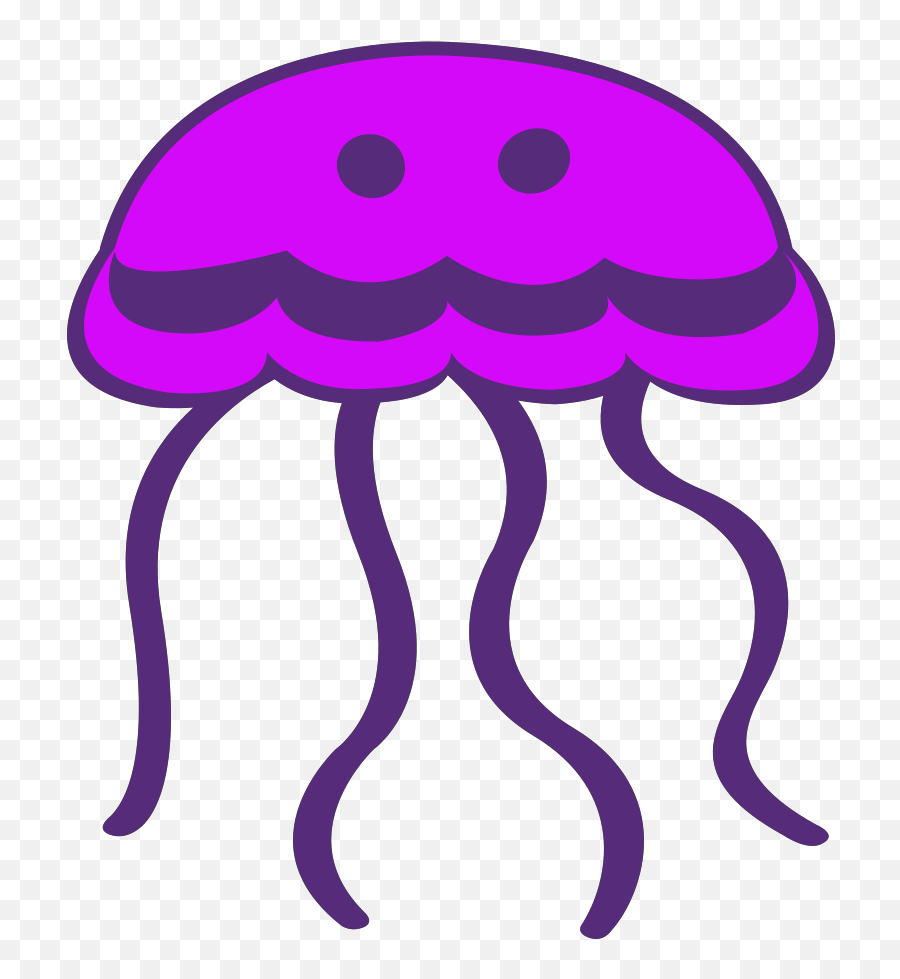 Cute Purple Jellyfish Svg Vector Cute Purple Jellyfish Clip - Dot Emoji,Jellyfish Transparent Background