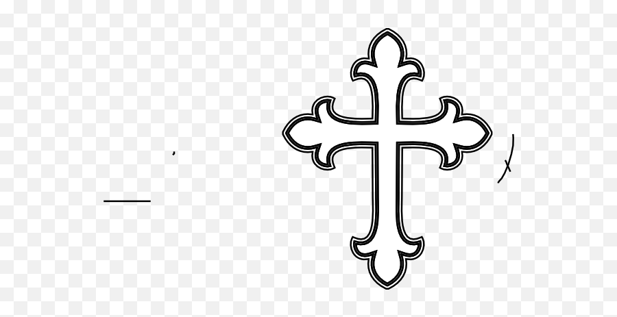 Celtic Cross - Cross Clipart Black And White Png Download Pink Baptism Cross Png Emoji,Celtic Cross Png