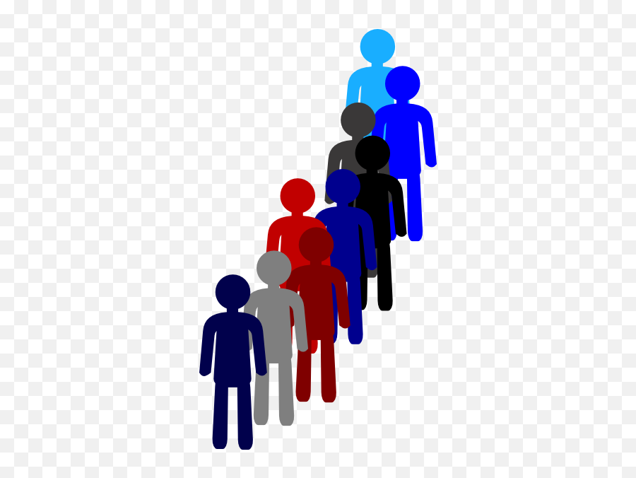 People In A Line Clip Art At Clker - Clip Art People In Line Emoji,Line Clipart