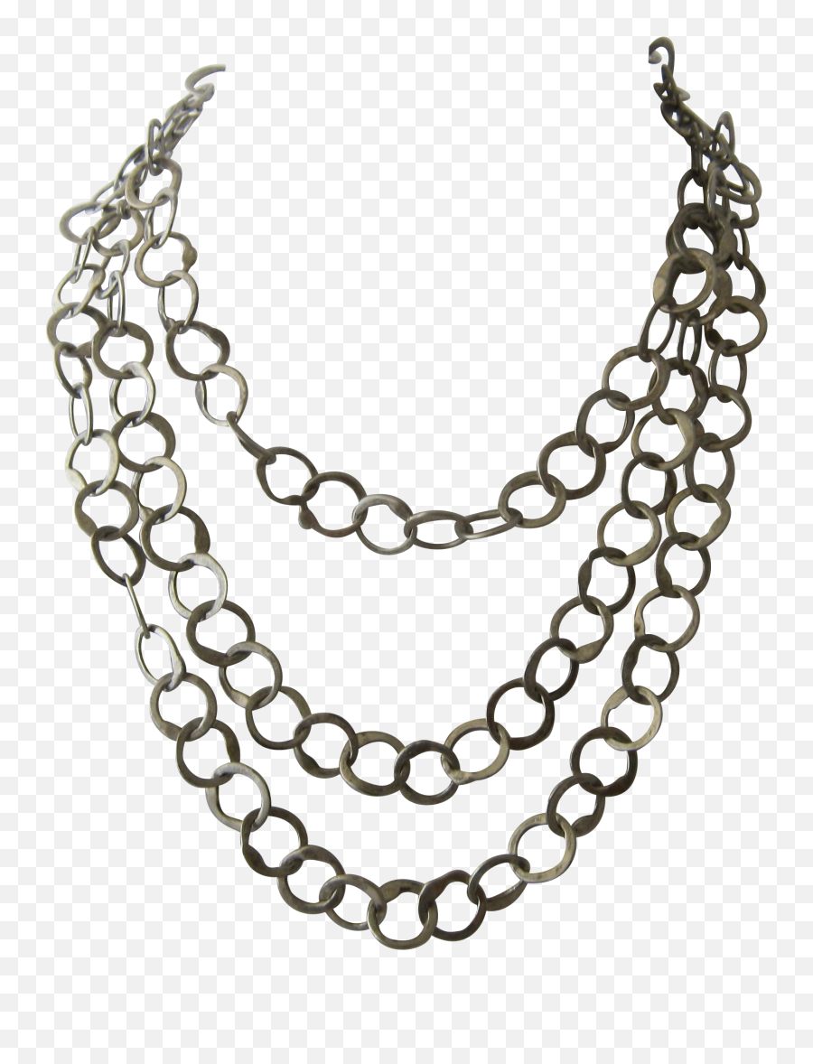 Transparent Silver Chain Necklace Png Emoji,Chain Necklace Png