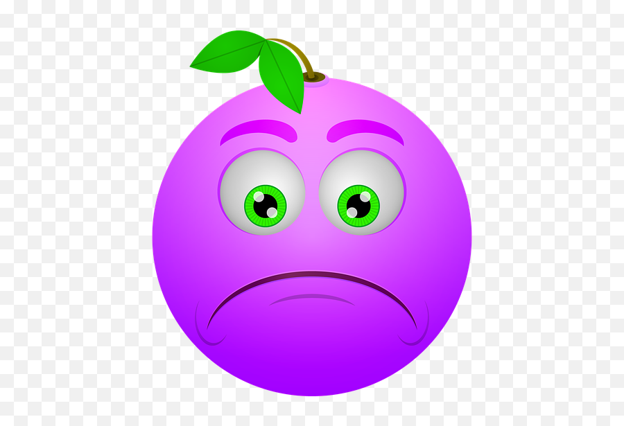 Download Smiley Berry Sad Frown Icon - Smiley Full Purple Sad Emoji Gif,Frown Png