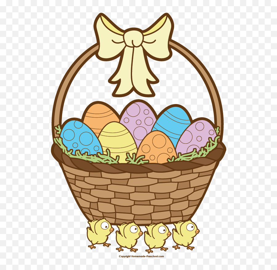 Easter Basket Clipart - Clip Art Easter Basket Emoji,Easter Clipart