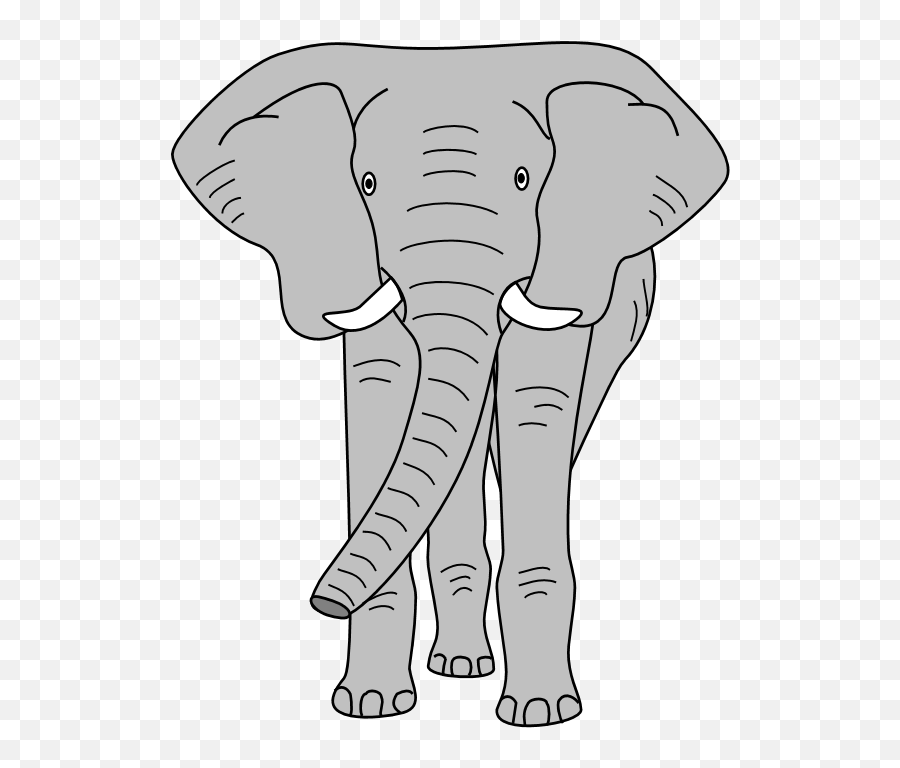 Download Hd Elephant - Elephant Clipart Big Tusk Transparent Clipart Elephant Emoji,Elephant Clipart